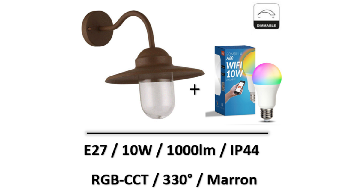 APPL EXT COL DE CYGNE E27 100W ALU BLC | Leroy Merlin